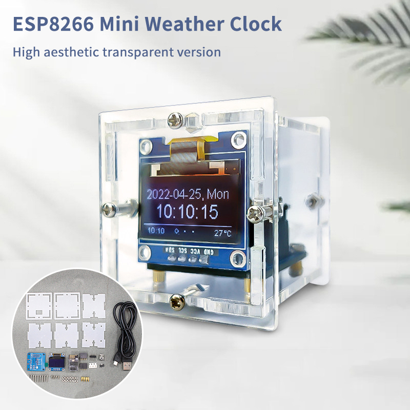Electronics Project Kit - Kit Jam Cuaca Mini ESP8266 Proyek