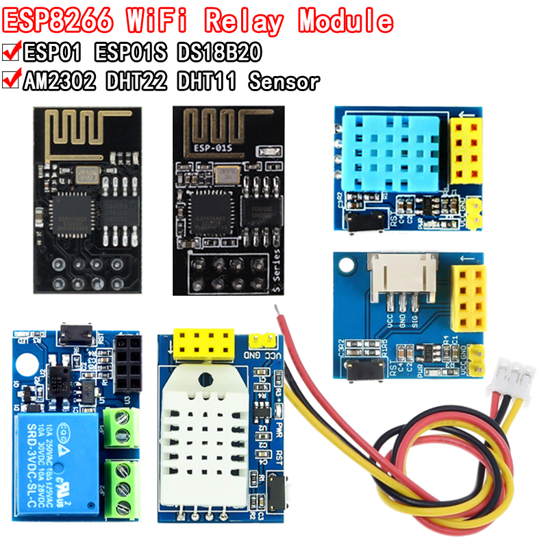 Esp8266 Relay Module - ESP8266 modul relai WiFi 5V DS18B20