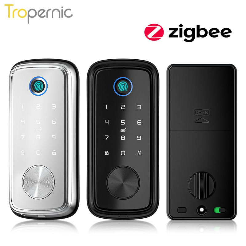 Smart Door Lock Wifi - Zigbee Tuya kunci gerendel pintu biometrik,