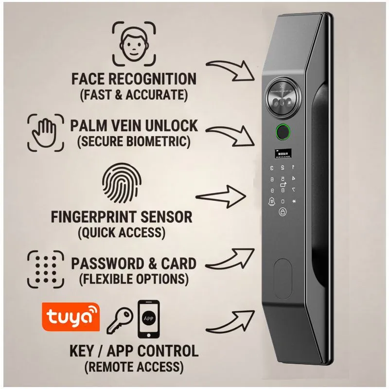 Kunci Pintu Pintar Rumah denga - Smart Door Lock Wifi ulasan dan harga
