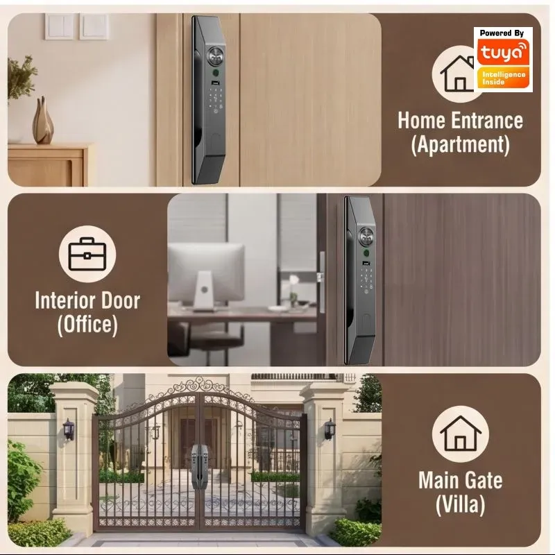 Kunci Pintu Pintar Rumah denga - Smart Door Lock Wifi ulasan dan harga