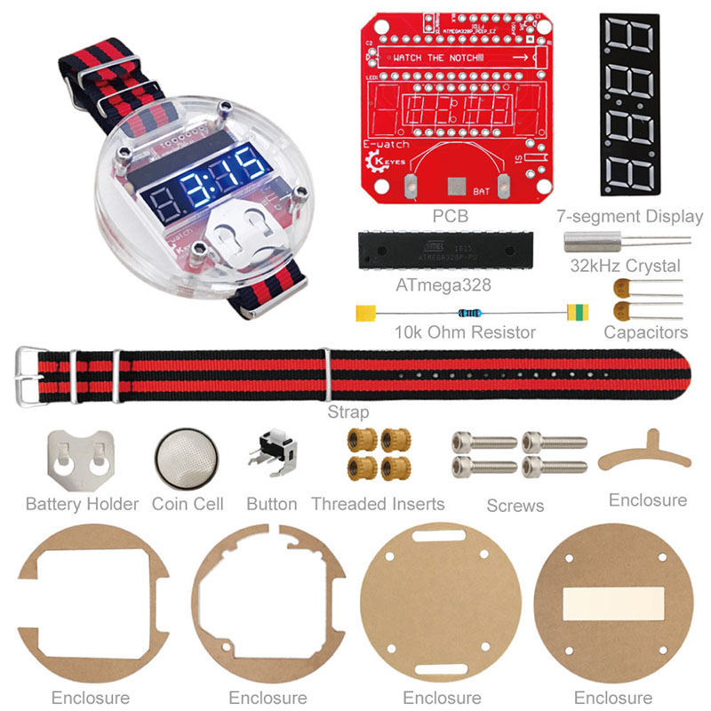 Kit LED Chip Tunggal Jam DIY B - Microcontroller Kit ulasan dan harga