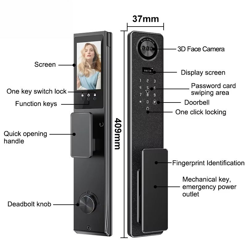 Kunci Pintu Pintar WiFi Tuya,  - Smart Door Lock Wifi ulasan dan harga