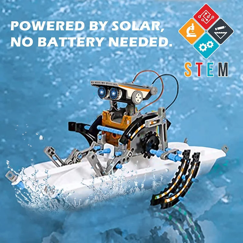 Kit Robot Tenaga Surya 13-in-1 - Stem Robotics Kit ulasan dan harga