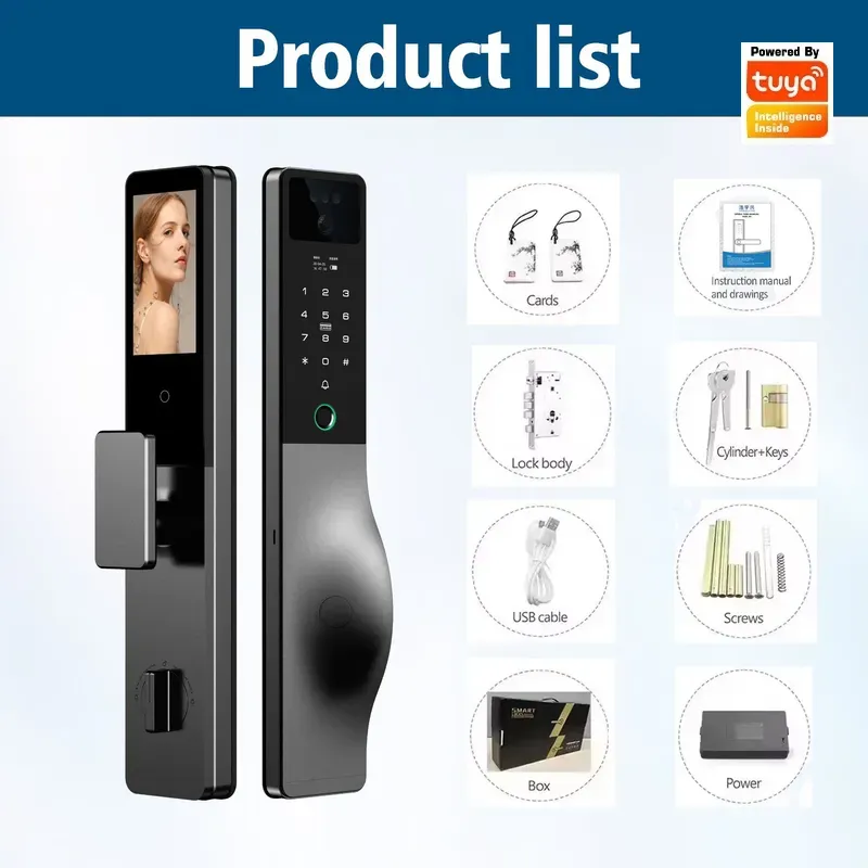 Kunci Pintu Pintar dengan Fitu - Smart Door Lock Wifi ulasan dan harga