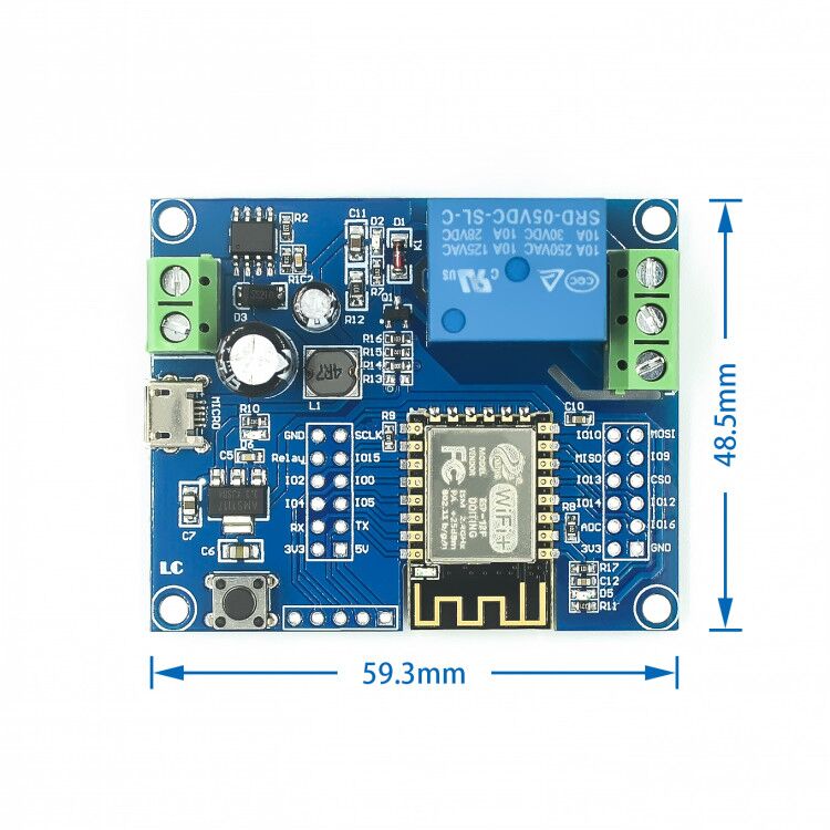 Catu daya DC5-80V es08266 papa - Esp8266 Relay Module ulasan dan harga