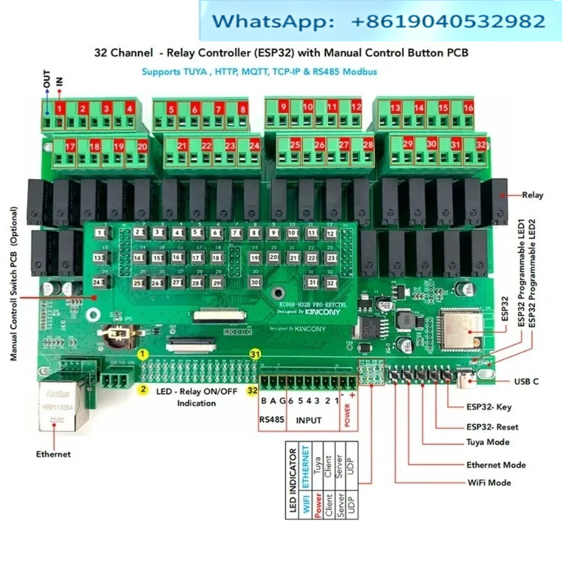 Kinconi KC868-H32B Pengontrol  - Esp32 Smart Home Kit ulasan dan harga