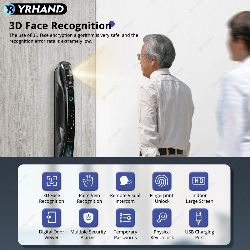 Kunci Pintar Pengenal Wajah 3D - Smart Door Lock Wifi ulasan dan harga